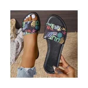 Sandals Women 2024 summer new large size flat flip flops round head beach slippers