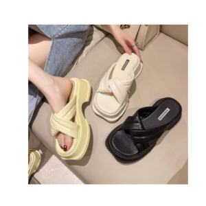 Slippers female summer wear fashion new platform muffin flip-flops