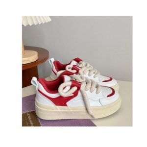 Spring New sneaker Student White Shoes Female Breathable Thick Sole flat Shoes women