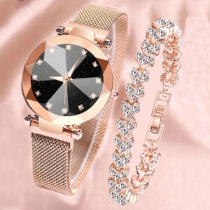 Starry Sky Women watch with box Luxury Rose Gold Watches Diamond Ladies Magnet Watch Waterproof Female Wristwatch For Gift Clock