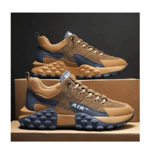 Suede upper thick sole lace up Men's outdoor anti-slip sports athletic hiking trekking shoes sneakers for man