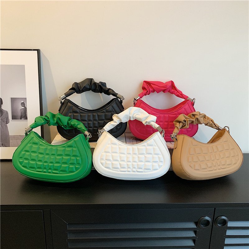 Summer 2023 new solid color fashion texture shoulder bag design handbag for women