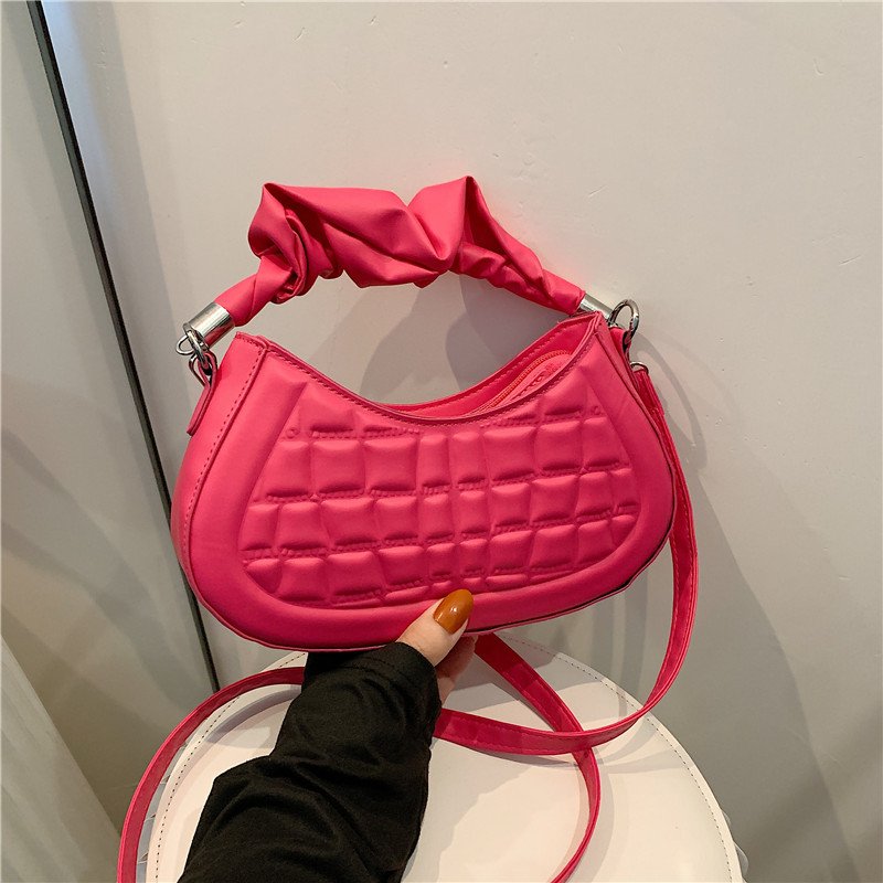 Summer 2023 new solid color fashion texture shoulder bag design handbag for women
