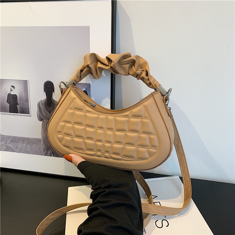 Summer 2023 new solid color fashion texture shoulder bag design handbag for women