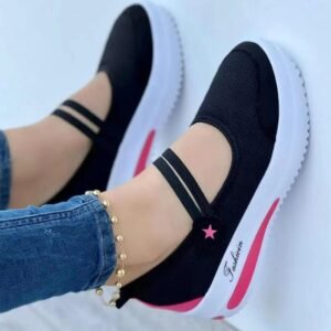 Summer new canvas textile solid color leisure low top wedge round toe women comfortable sandals