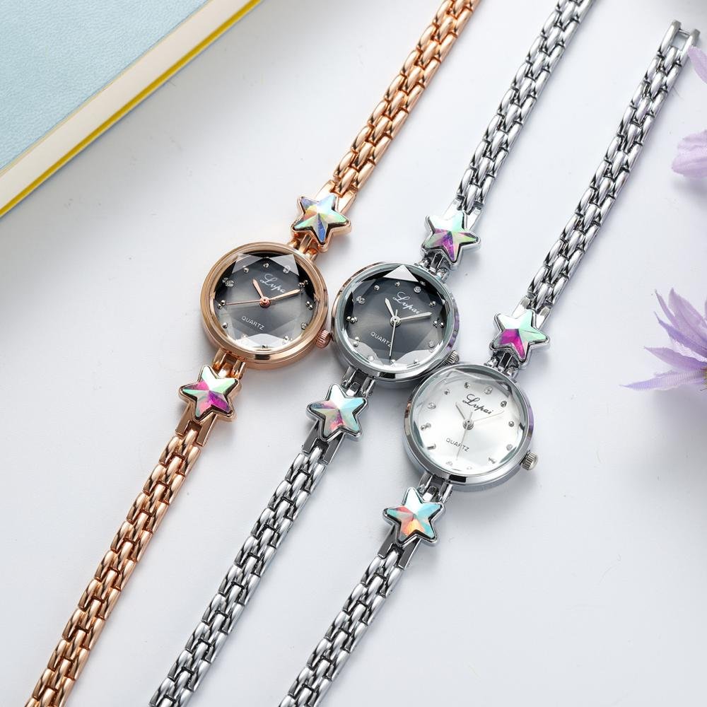 TOP Brand Luxury Bracelet Watches Set For Women Fashion Rhinestone Star Bracelet Watch Ladies Dress Watches New Zegarek Damski