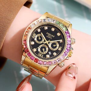 Top Brand Luxury Gold Watch for Men Classic Business Golden women Quartz Watches Stainless Steel band Waterproof Wristwatches