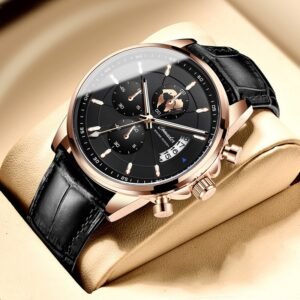 Top Brand Men Watches Fashion business clock Leather strap Quartz Wristwatch Gifts for Male Luxury watch man reloj para hombre