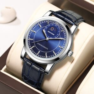 Top Brand watch Business Luxury Quartz Watches for men Leather strap Waterproof wrist watches for men