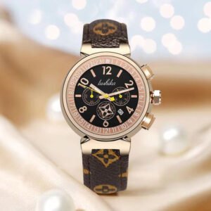 Top Brand Watch for Women retro large dial coffee color waterproof quartz Watch Woman reloj mujer watches women wrist luxury