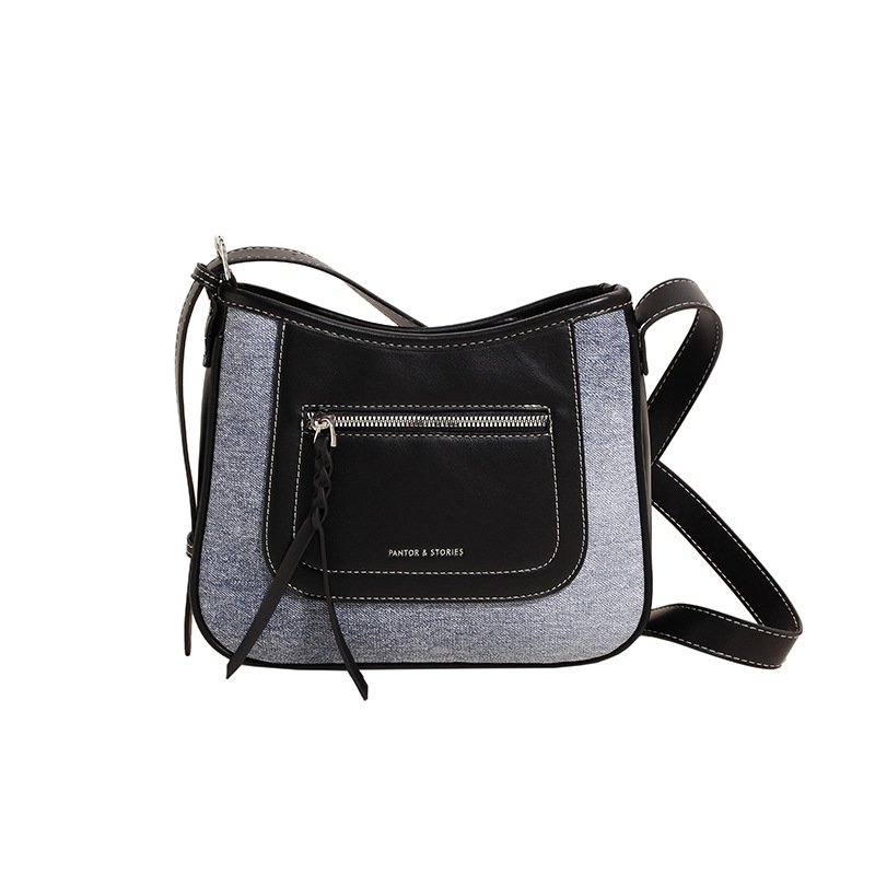 Vintage Denim Stitching Square bag For Women 2024 New Cross-border Autumn Senior Texture Shoulder Crossbody Women's Bag