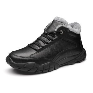 Warm Winter New Model Genuine Leather Mens Casual Dress Shoes Hiking Plush Shoes