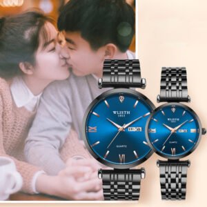 WLISTH Couple Watches for Lovers Quartz Wristwatch Fashion Business Men Watch for Women Watches Tungsten Steel ROSE GOLD Hour