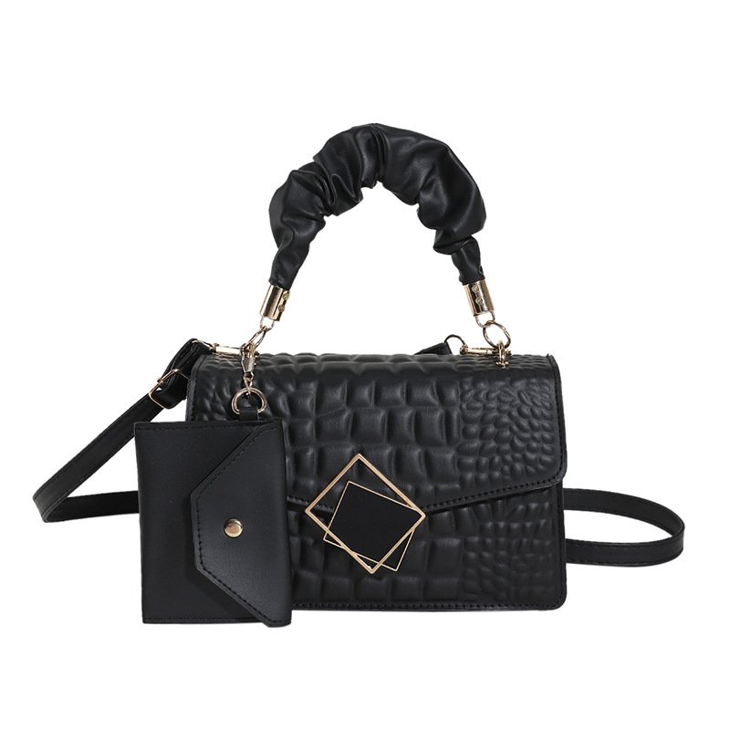 Women's spring and summer 2024 new shoulder cross-body small square bag alligator fashion bags for women