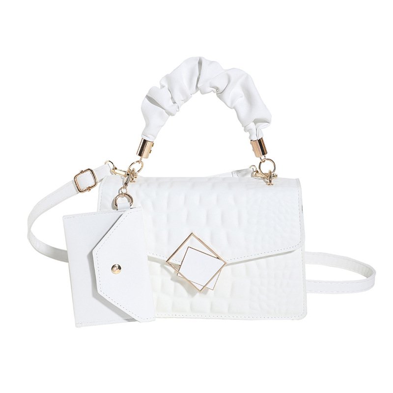 Women's spring and summer 2024 new shoulder cross-body small square bag alligator fashion bags for women