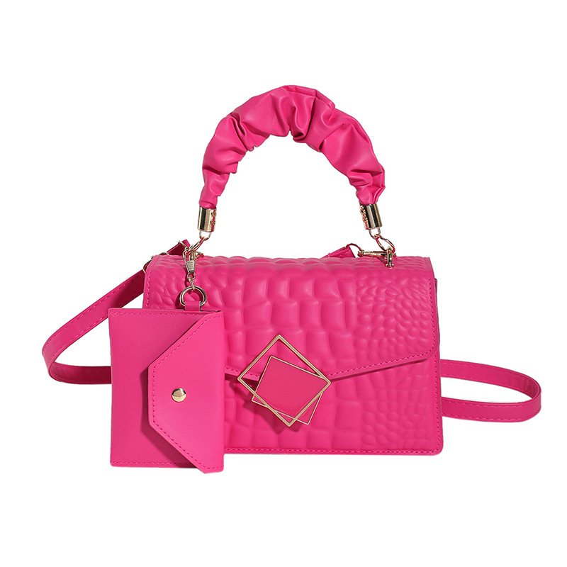 Women's spring and summer 2024 new shoulder cross-body small square bag alligator fashion bags for women