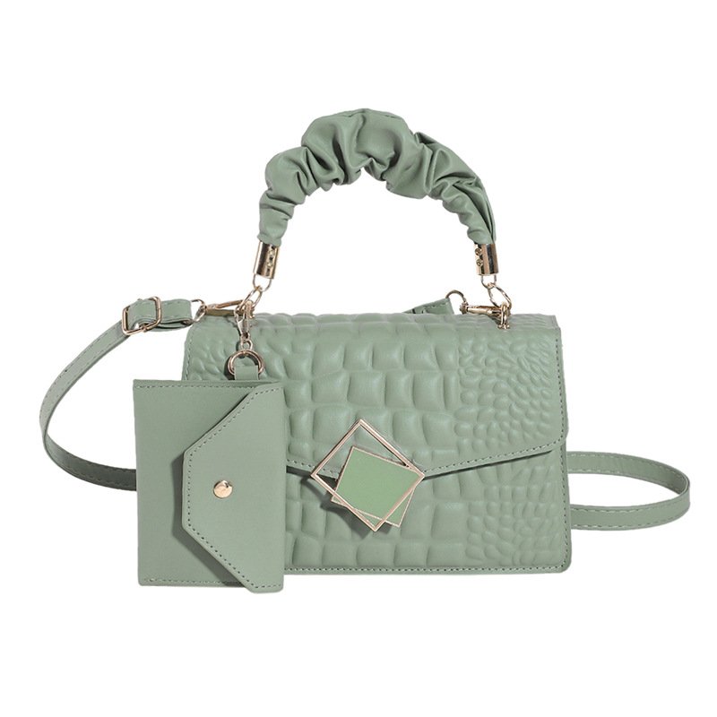 Women's spring and summer 2024 new shoulder cross-body small square bag alligator fashion bags for women