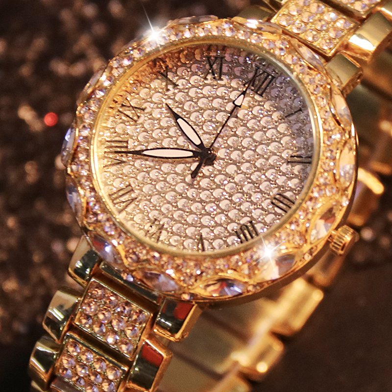 Women's Watches Luxury Gold Ladies Watch Women Bracelet Diamond Stainless Steel Analog Female Quartz Wristwatch Clock