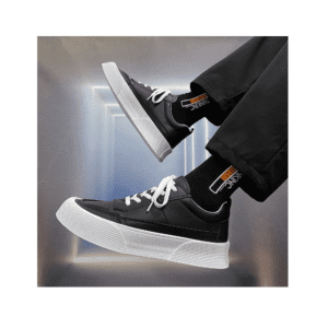 Xiao Bai Shoes Men's Korean casual men's trendy shoes solid color versatile thick soled board shoes