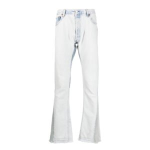 High Quality Men's Casual Blue Distressed Vintage Wash Jeans Trousers Men Custom Flares Denim Pants Jeans