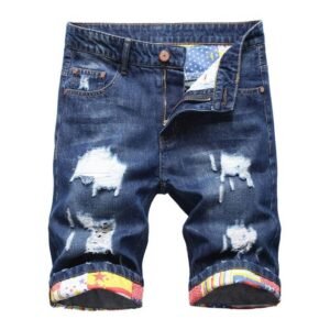 High Quality Men's Designer Ripped Vintage Slim jeans men denim shorts jeans men designer brand jeans