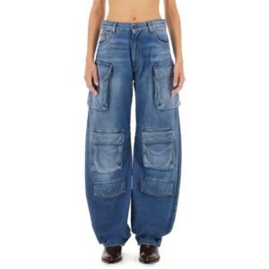 High Quality Mens Straight Denim Cargo Pants Biker Jeans Men Baggy Loose Blue Jeans With Side Pockets Jeans men