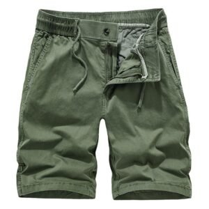 Men's High Quality Multi Pockets Cargo Shorts Solid Color Workwear Quick Drying Summer Knee Shorts