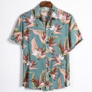 New Arrival Men's Shirts Men Hawaiian Camicias Casual One Button Wild Shirts Printed Short-sleeve Blouses Tops