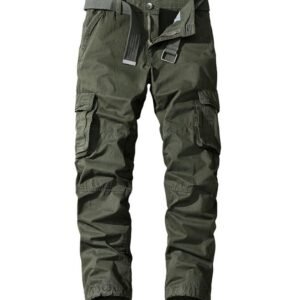 New Hot Men's Casual Sports Joggers Sweatpants Multi-Pockets Cargo Pants Gym Workout Trousers