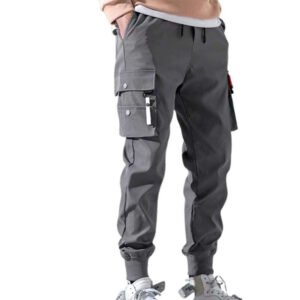 Summer thin cargo pants men's trend versatile leg pant loose multi-pocket large size casual pants
