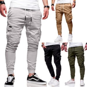 wholesale new cargo pants men's casual Drawstring style elastic men jogger pants track pant